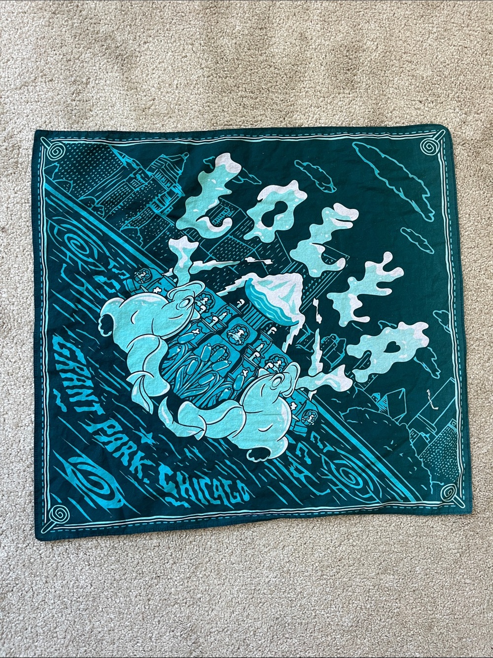Lollapalooza 2026 Official merch Bandana  - NEVER USED